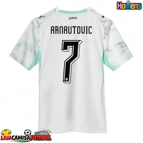 Camisa de Futebol Áustria Marko Arnautovic #7 Equipamento Secundário Mundo 2026 Manga Curta